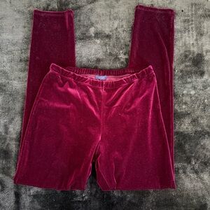 UK2LA Red Velvet Leggings
